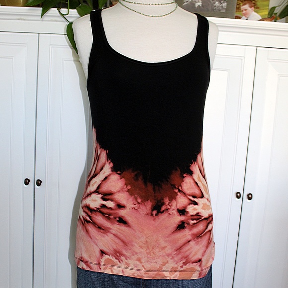 Handmade reverse tie dye Halogen tank top by Hue Revival - Picture 2 of 13